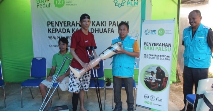 Peduli Disabilitas, IZI Sultra Gandeng YBM PLN UPDK Dalam Program Bantuan Kaki Palsu