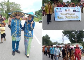 Berbagai Elemen Masyarakat Semarakkan Pawai Budaya Dalam Peringati HUT Konsel ke- XX
