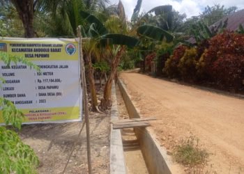 Peningkatan Jalan dan Pembuatan Sumur Gali Telah Direalisasikan Pemdes Papawu di Tahap I DD 2023