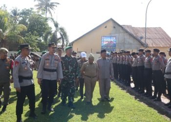Siap Amankan Pilkades Serentak, Kapolres Konsel Pimpin Apel Gelar Pasukan
