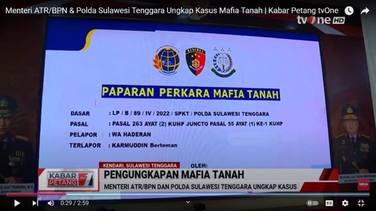 Terus Bergulir, Rusman Malik Minta Polda Sultra Periksa Dirut PT Bumi Arum Lestari Diduga Bekingi Aksi Mafia Tanah