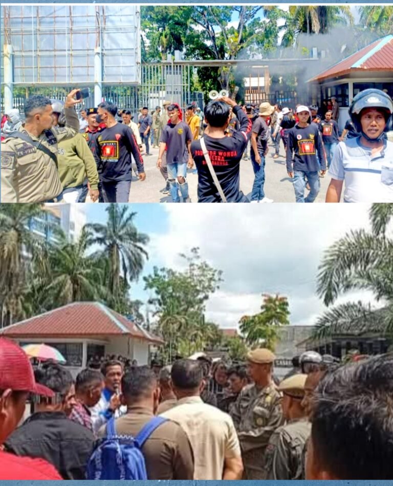 Konsorsium Aktivis Lembaga Dan Ormas Gruduk Kantor DPRD Provinsi Sultra