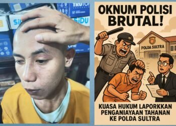Miris! Oknum Polisi Polres Konawe Aniyaya Tahanan Hingga Wajah  Luka Lebam