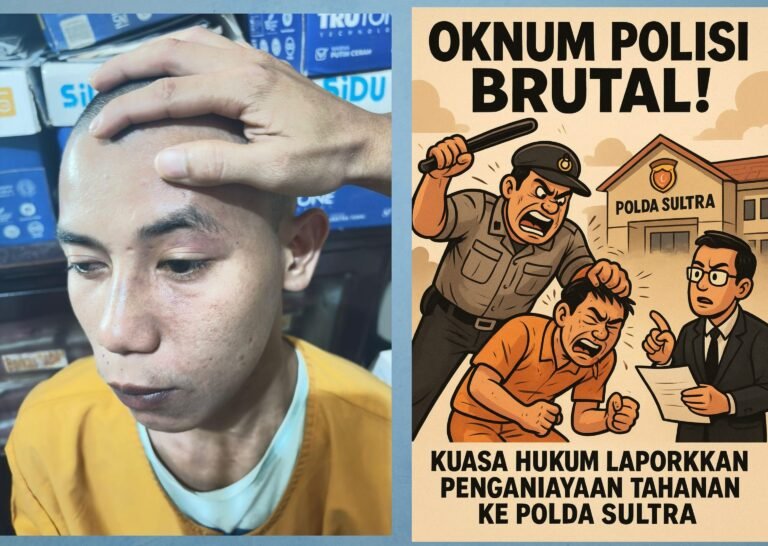 Miris! Oknum Polisi Polres Konawe Aniyaya Tahanan Hingga Wajah  Luka Lebam