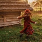 Rear,,Back,View,Of,Young,Redhead,Woman,With,Long,Natural