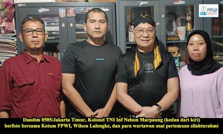 Klarifikasi Pemberitaan, Dandim 0505/Jakarta Timur Sambangi Sekretariat Nasional PPWI