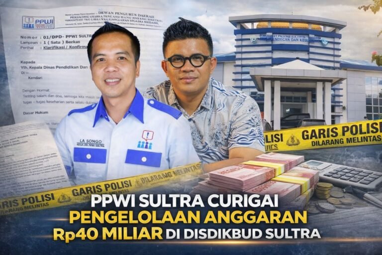 Klarifikasi Anggaran Rp40 Miliar, DPD PPWI Sultra Soroti Disdikbud Sultra